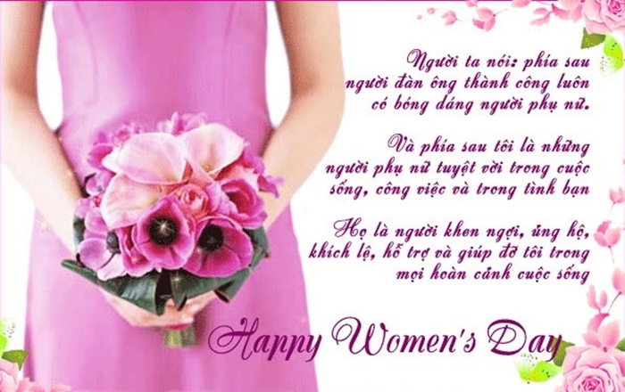 Một món quà đặc biệt gửi tới phụ nữ đáng quý của bạn. Hãy chúc mừng họ với những hình ảnh đẹp chúc mừng ngày Quốc tế Phụ nữ 8/