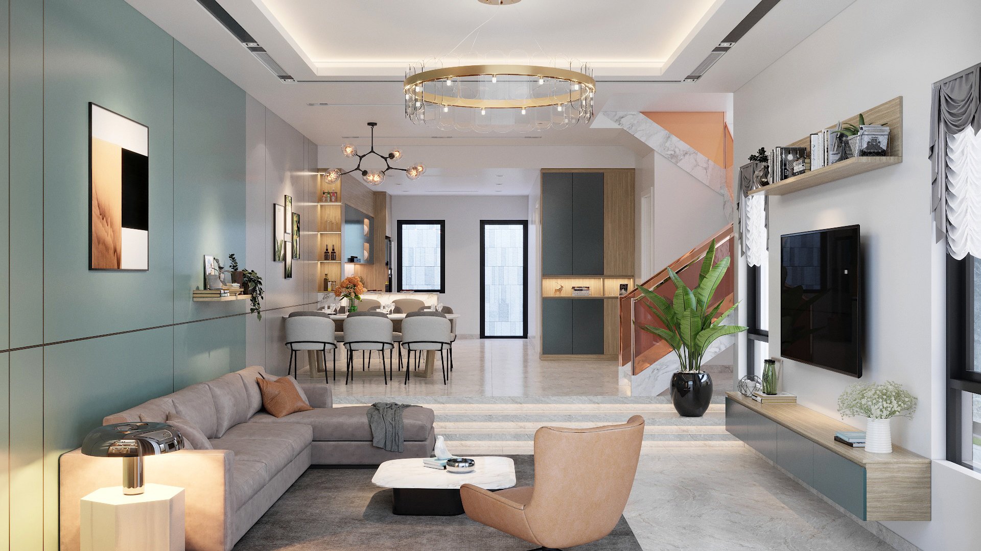 Thiết kế nội thất nhà phố hiện đại tuyệt đẹp và đầy sang trọng tại TP Hồ  Chí Minh  Xây dựng thiết kế sửa chữa nhà ở chung cư đô thị